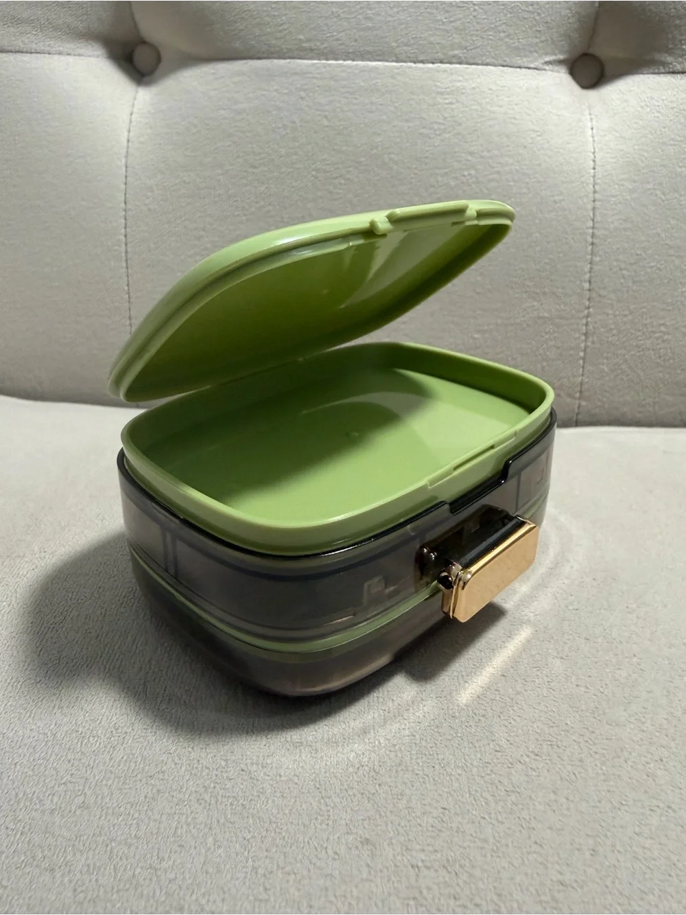 Green Stackable Food Storage Container with Secure Clip